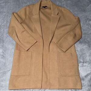 Quince 100% Organic Cotton Knit Blazer in Camel XS